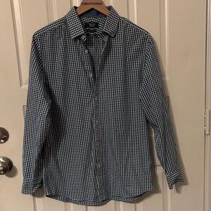 The original Penguin Men's Blue Checkered Shirt 15.5 32/33 heritage slim fit